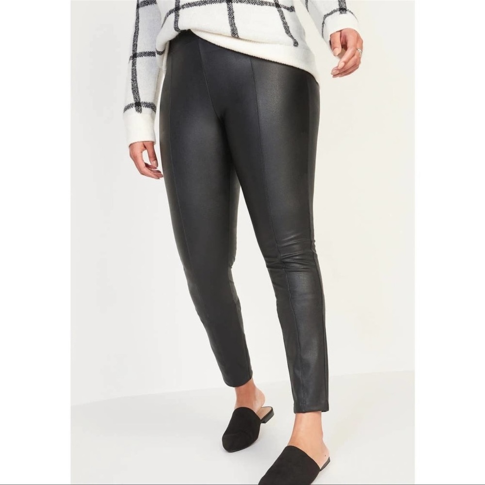 COPY - Old navy high waist faux leather Stevie pants leggings relisting soon
